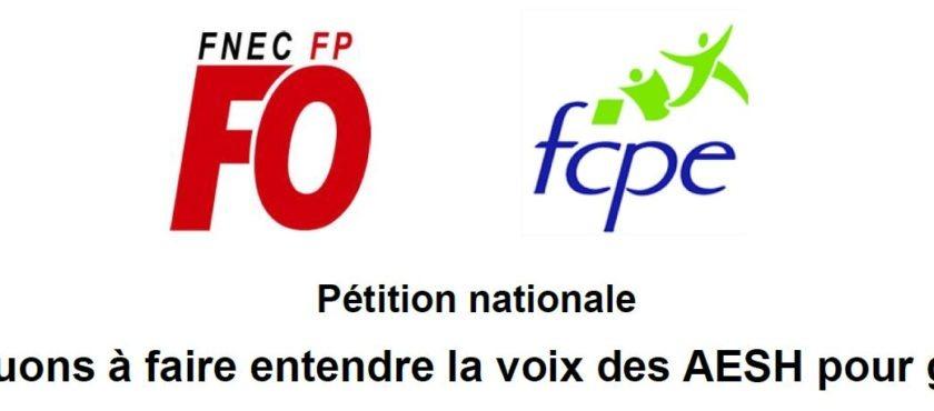 AESH : Pétition Nationale FO-FCPE