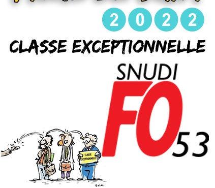 Classe exceptionnelle 2022