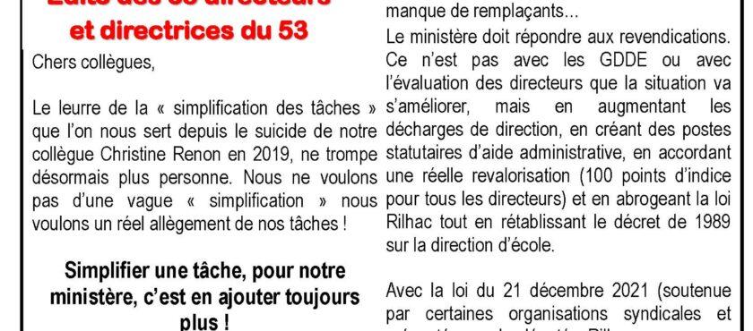 Journal spécial direction d’école 2024