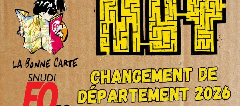 Changement de département 2026 Changement de département 2026