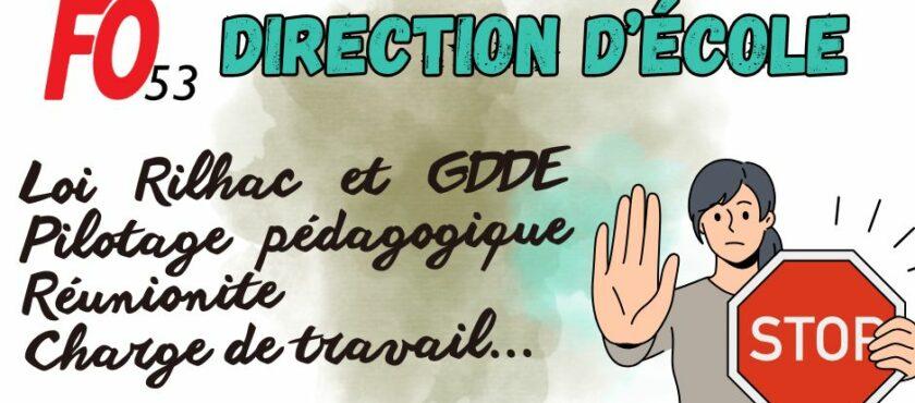 Direction d’école et pilotage pédagogique : STOP !