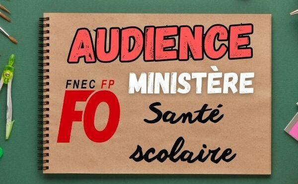 Audience ministère : assises de la santé scolaire