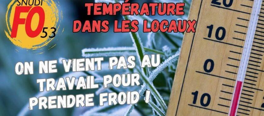 Température dans les locaux : on ne vient pas au travail pour prendre froid !
