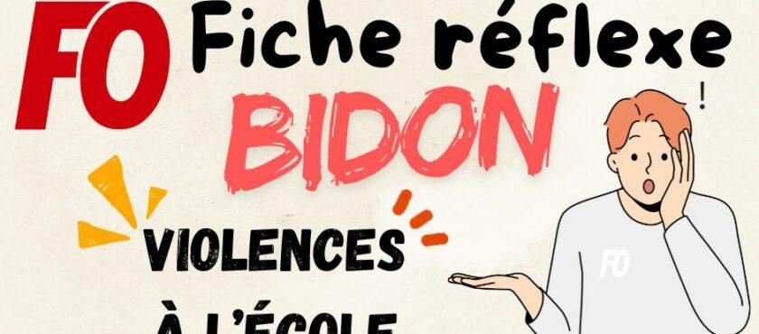 Violences à l&rsquo;école  : fiche réflexe bidon